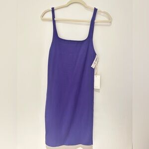 Aritzia *NWT* Wilfred Purple Ribbed Tank Mini Dress Size L